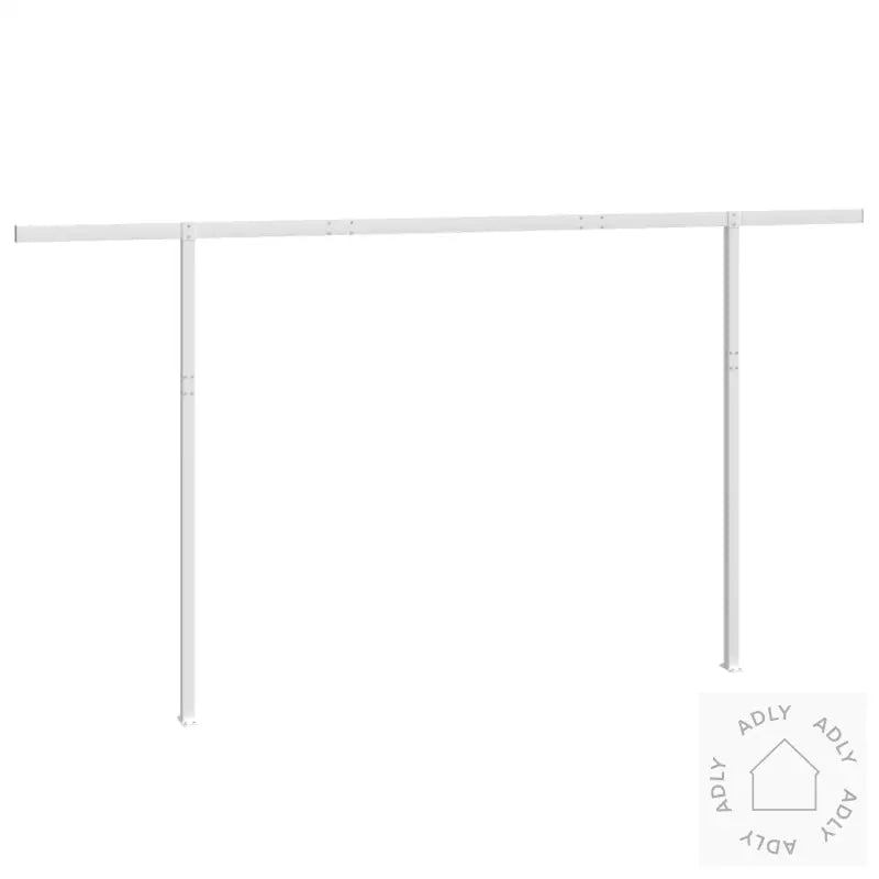 Markisestolpesett Hvit 450X245 Cm Jern