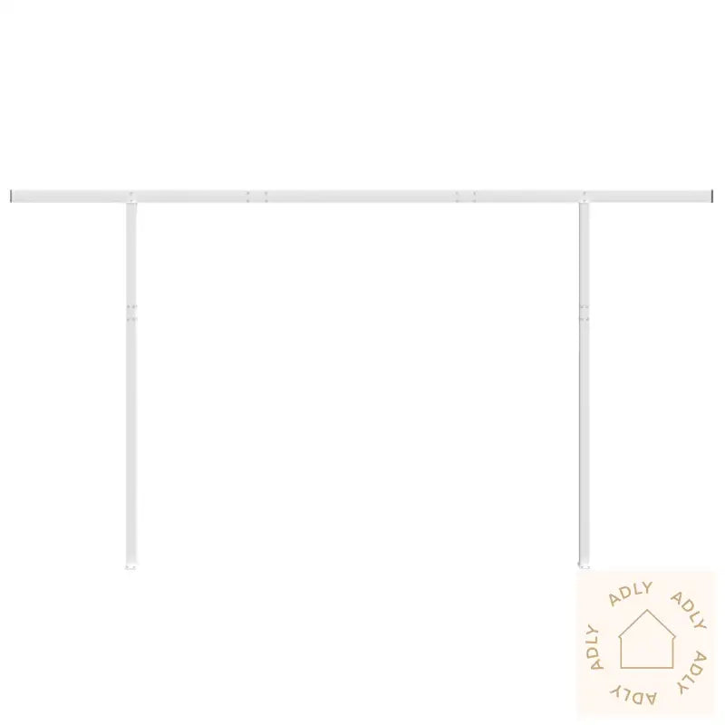 Markisestolpesett Hvit 450X245 Cm Jern