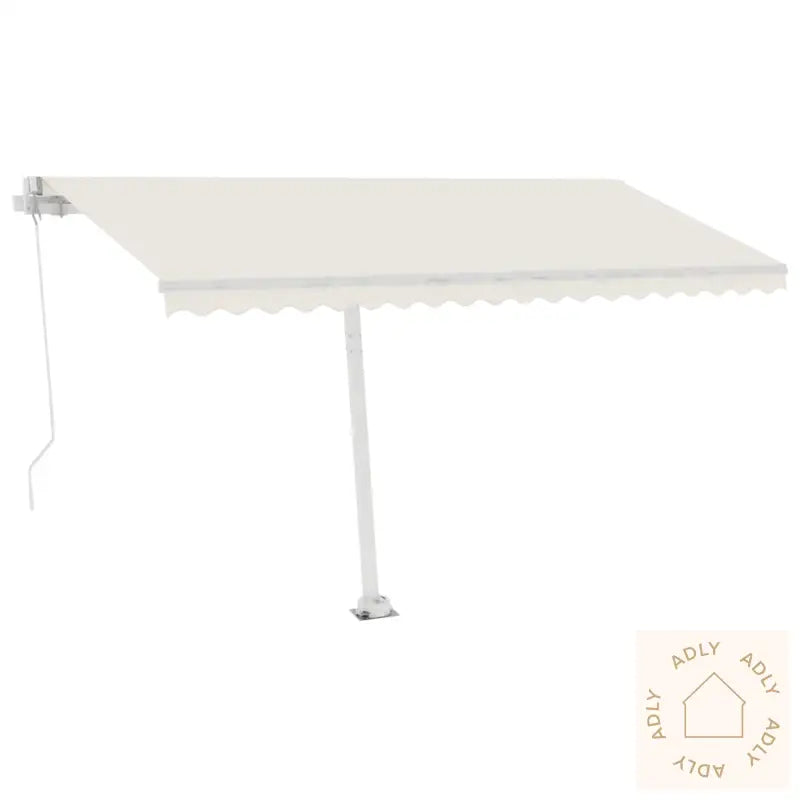Markisestolpesett Hvit 450X245 Cm Jern