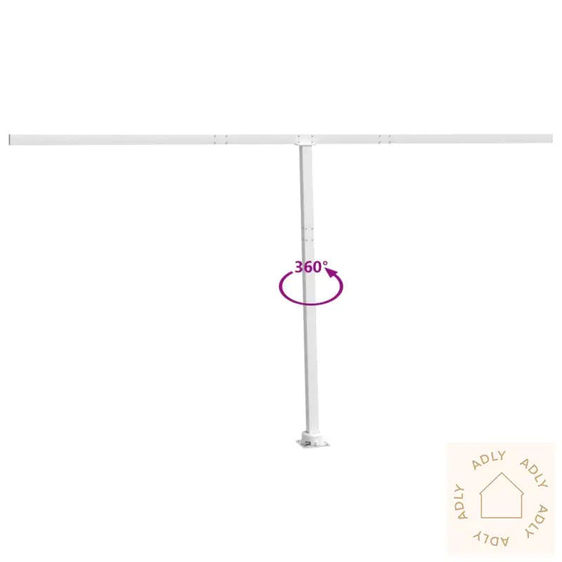 Markisestolpesett Hvit 450X245 Cm Jern