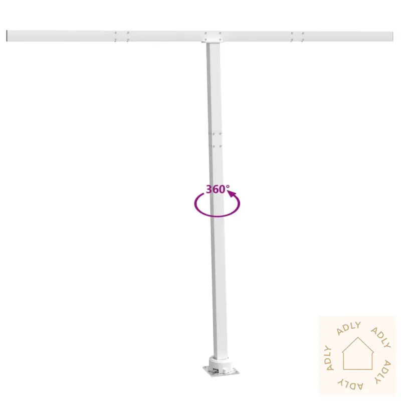 Markisestolpesett Hvit 300X245 Cm Jern