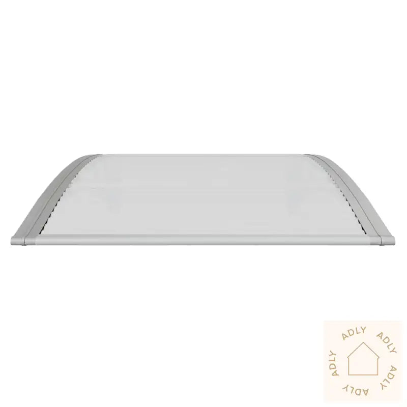 Skjermtak Grå Og Gjennomsiktig 100X75 Cm Polykarbonat