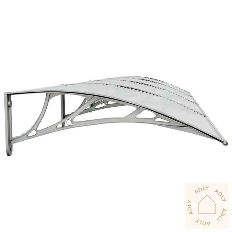 Skjermtak Grå Og Gjennomsiktig 400X75 Cm Polykarbonat