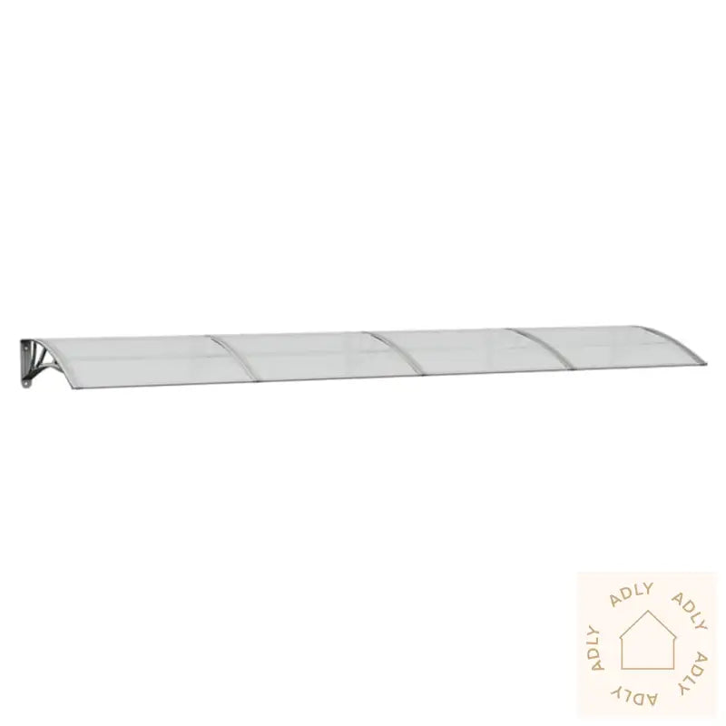 Skjermtak Grå Og Gjennomsiktig 350X75 Cm Polykarbonat