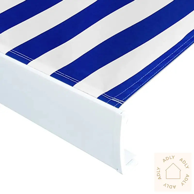 Markiseduk 350X250Cm Blå Og Hvit