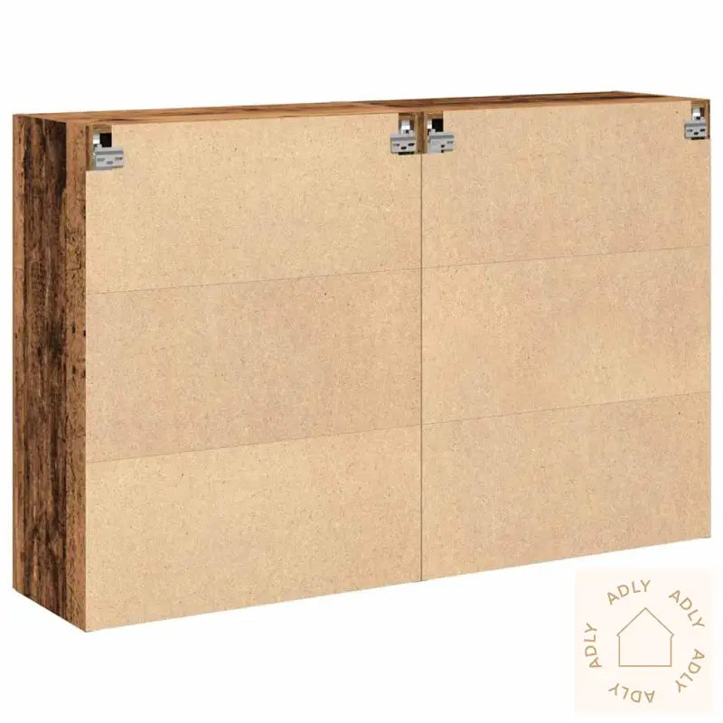 Vegghengte Skap 2 Stk I Gammelt Treverk, Størrelse 69,5 X 34 X 90 Cm, Laget Av Konstruert Tre.