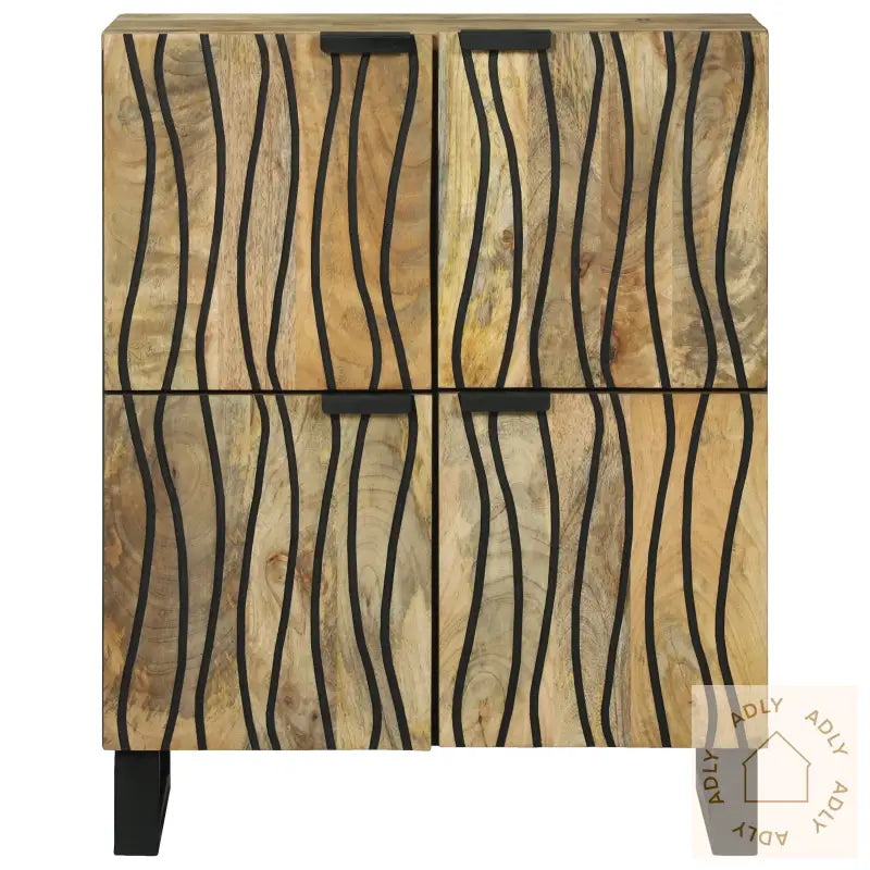 Sideboard 60X33.5X75 Cm Massivt Mangotre Og Ingeniørt Tre