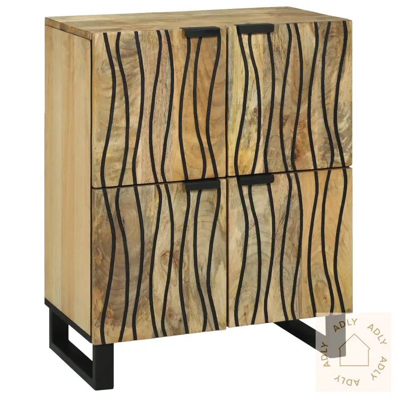 Sideboard 60X33.5X75 Cm Massivt Mangotre Og Ingeniørt Tre