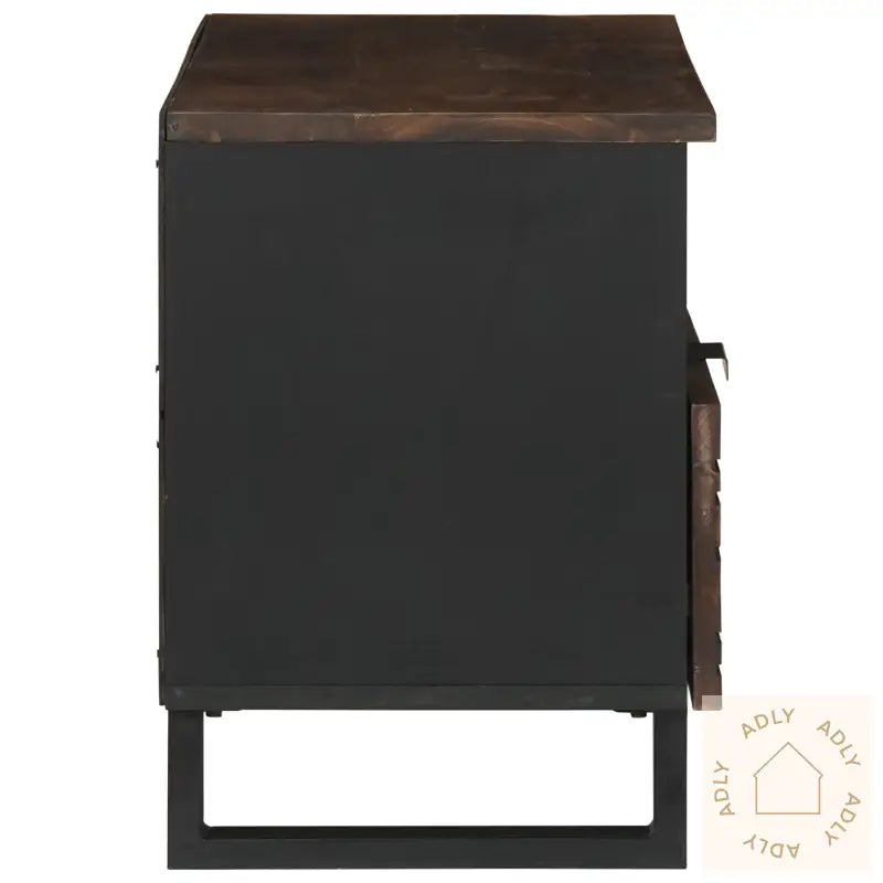 Tv Skap 80X33.5X46 Cm Massivt Tre Mango & Konstruert Tre