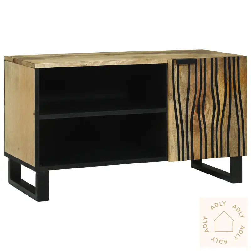 Tv Skap 80X31.5X46 Cm Solid Tre Mangotre Og Konstruert Tre