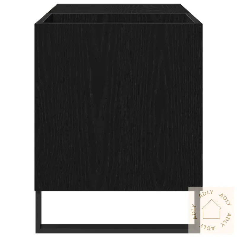 Recordskap I Svart Eik 84,5X38X48 Cm Laget Av Tre