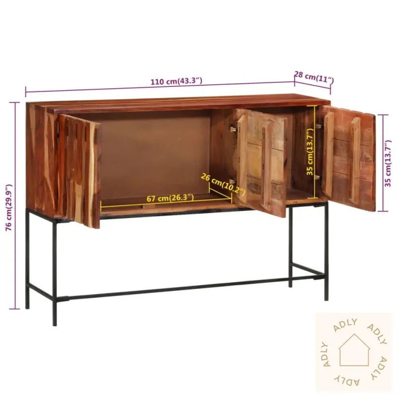 Skjenk 110X28X76 Cm Heltre Akasie