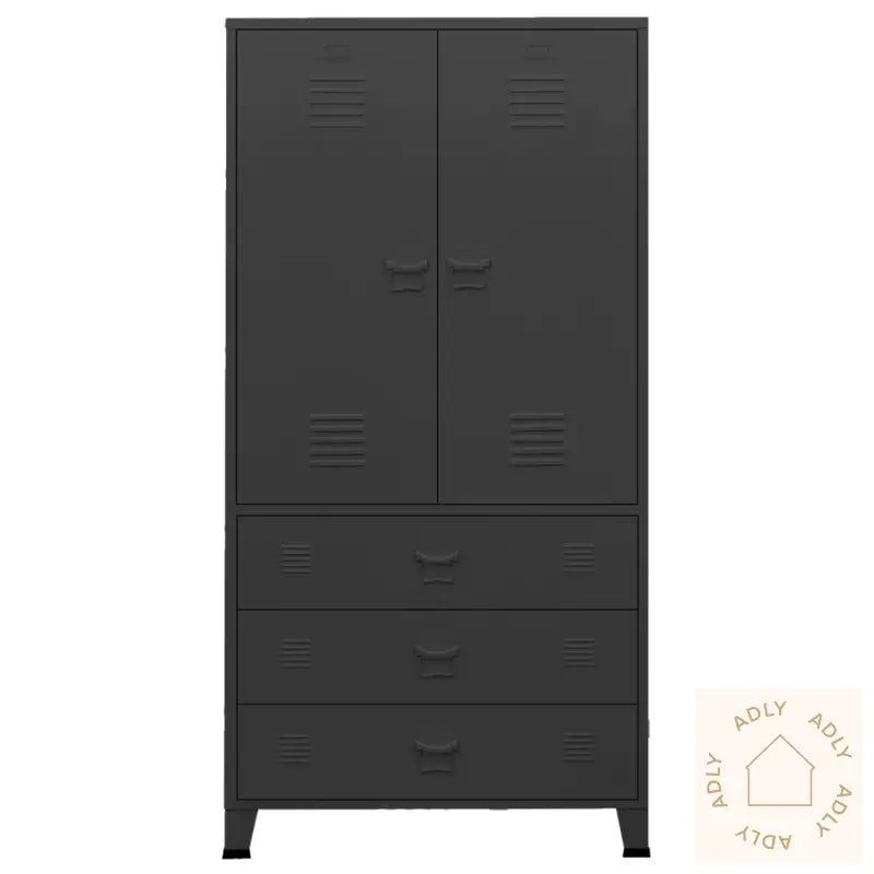 Industriell Garderobe Svart 90X50X180 Cm Metall
