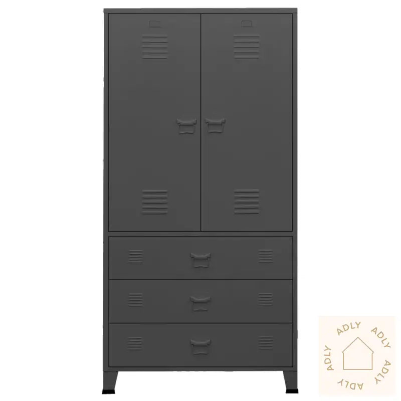 Garderobe Antrasitt 90X50X180 Cm Metall
