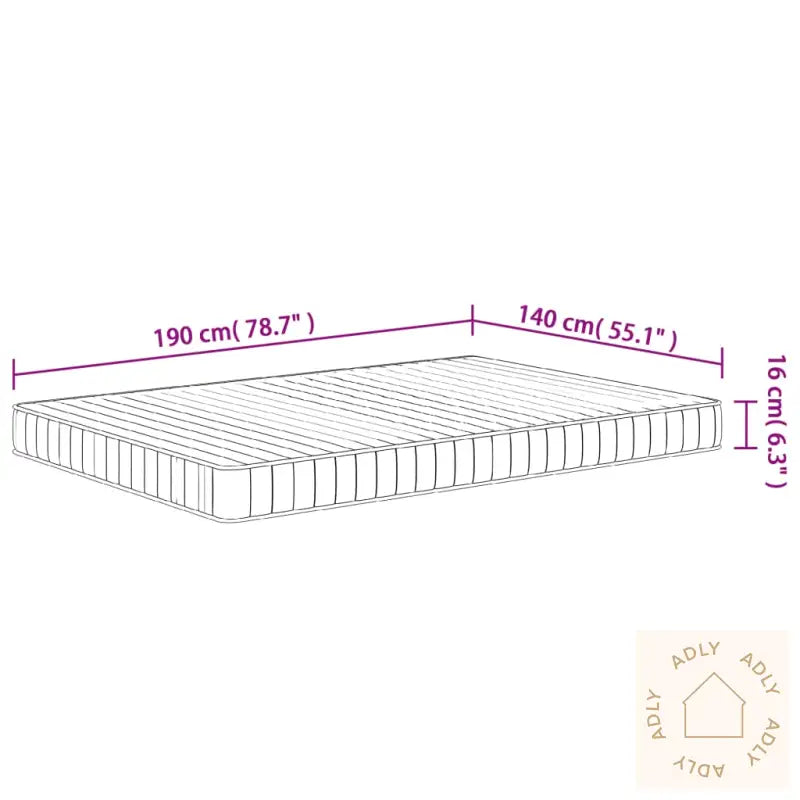 Skummadrass Middels Myk 140X190 Cm
