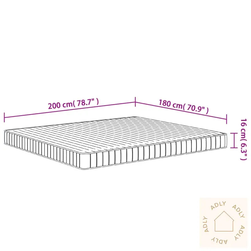 Skummadrass Middels Myk 180X200 Cm
