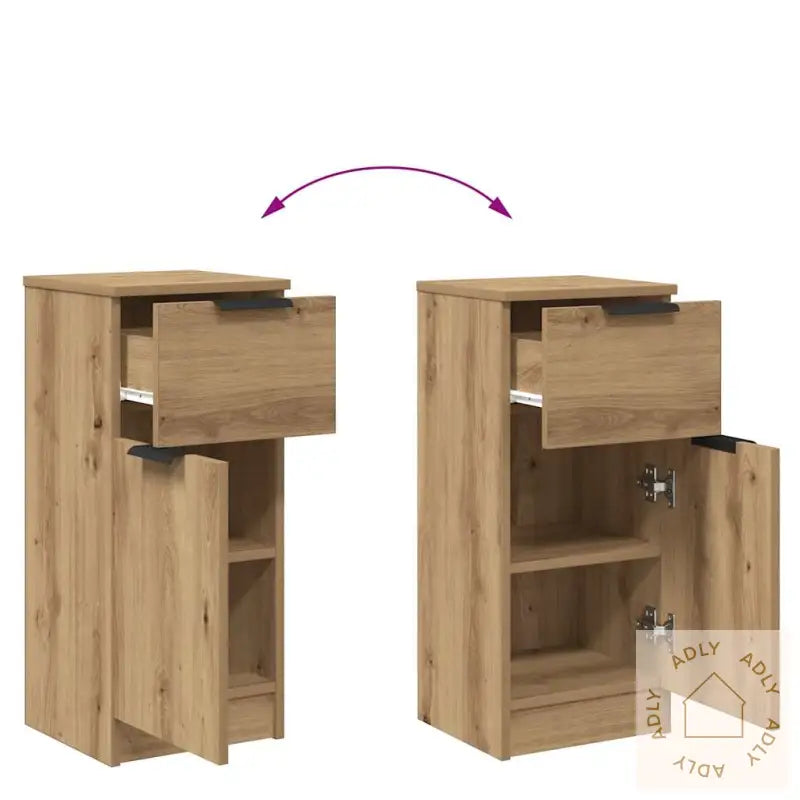 Skjenk Artisan Eik 30X30X70 Cm Konstruert Tre