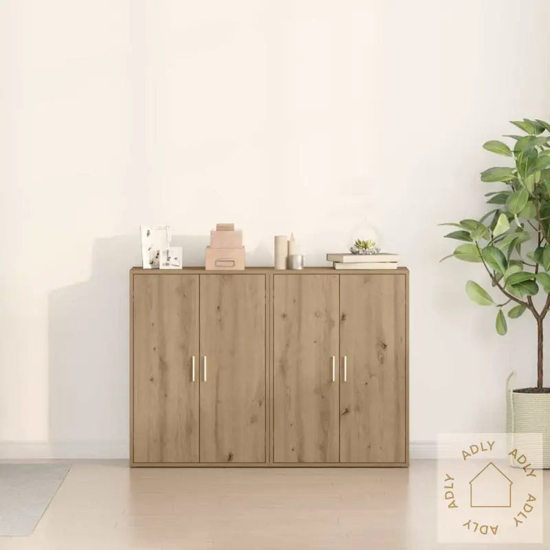 Sideboards, 2 Stk Artisan Eik, 60 X 31 X 84 Cm, Bygget I Tre.