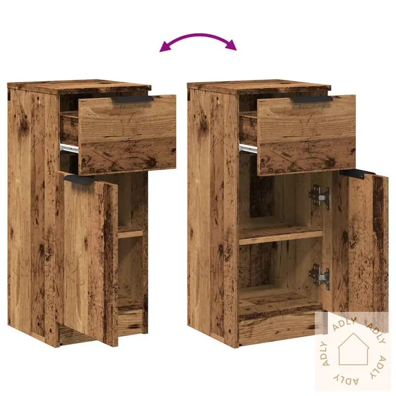 Skjenk Gammelt Tre 30X30X70 Cm Konstruert Tre