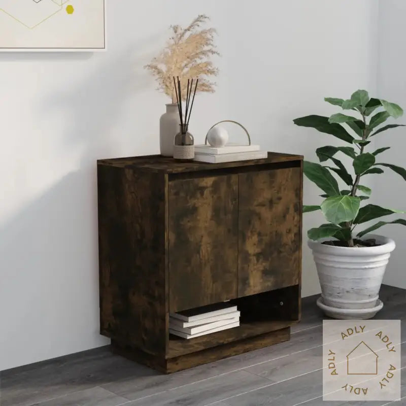 Skjenk Røkt Eik 70X41X75 Cm Konstruert Tre