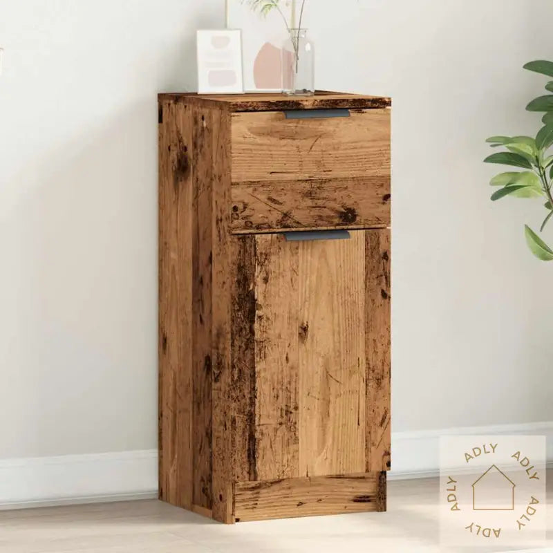 Skjenk Gammelt Tre 30X30X70 Cm Konstruert Tre
