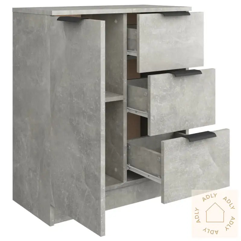 Skjenk Betonggrå 60X30X70 Cm Konstruert Tre