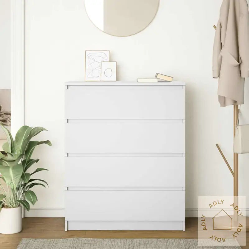 Skjenk Hvit 80X35X99 Cm Konstruert Tre