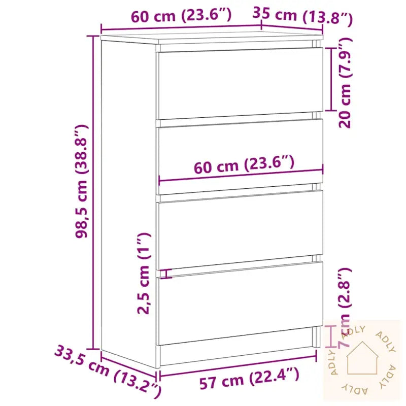 Skjenk Gammelt Tre 60X35X98,5 Cm Konstruert Tre