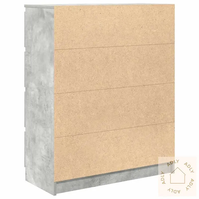 Skjenk Betonggrå 80X35X99 Cm Konstruert Tre