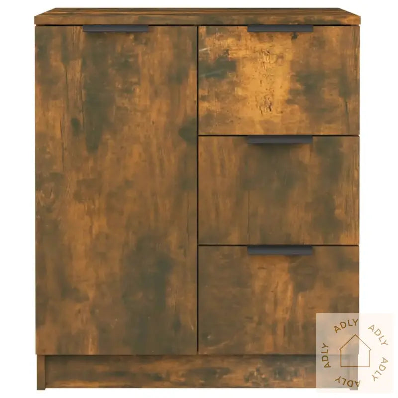 Skjenk Røkt Eik 60X30X70 Cm Konstruert Tre