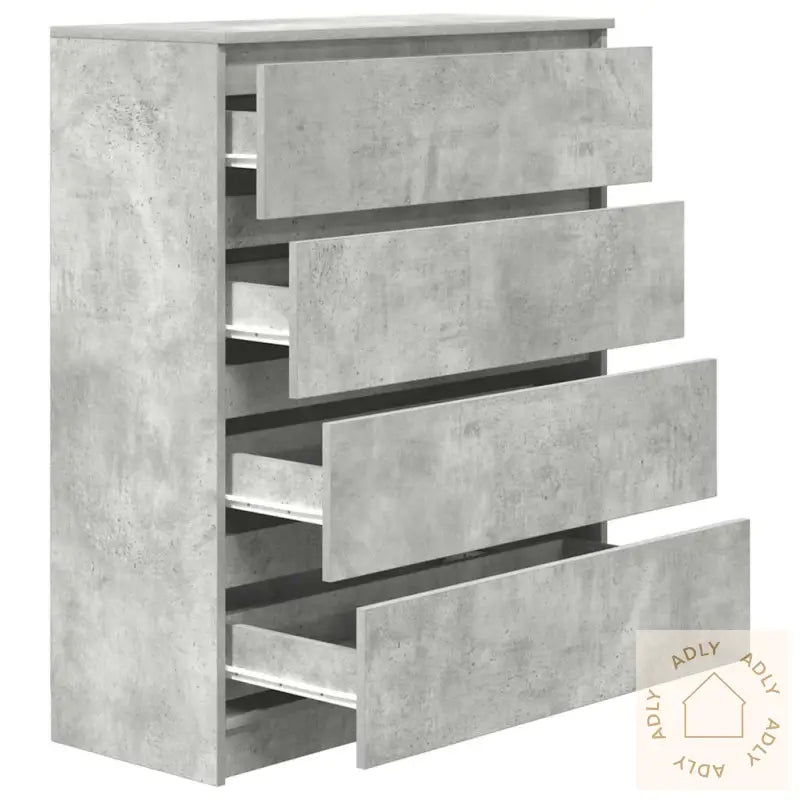 Skjenk Betonggrå 80X35X99 Cm Konstruert Tre