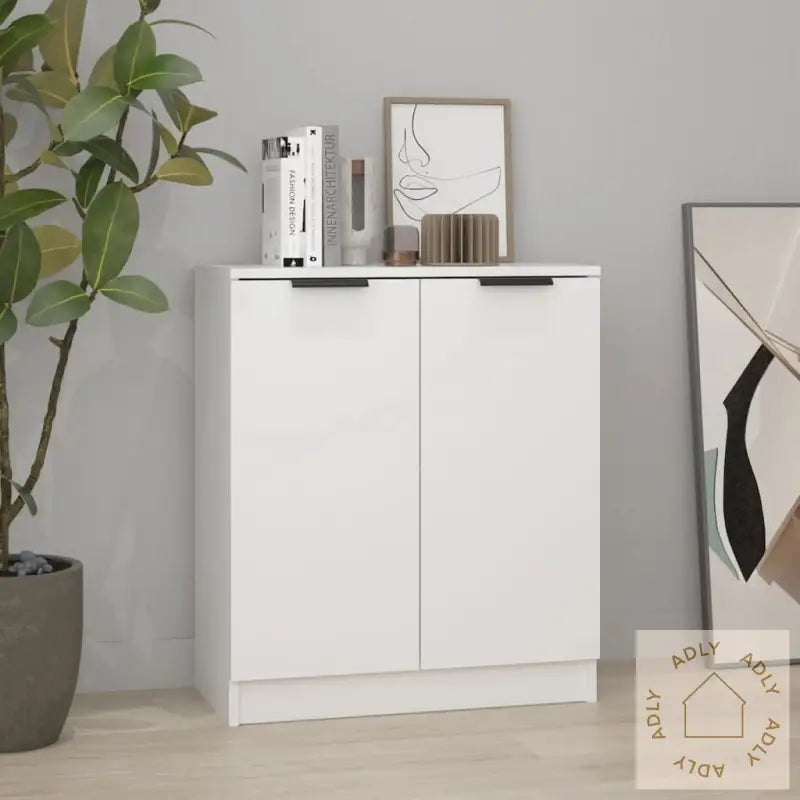 Skjenk Hvit 60X30X70 Cm Konstruert Tre