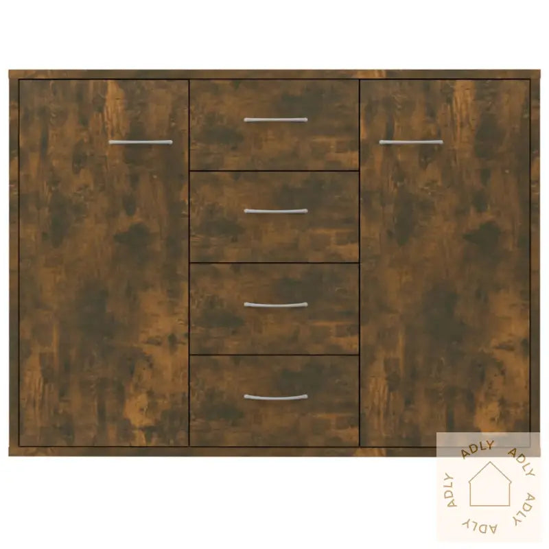 Skjenk Røkt Eik 88X30X65 Cm Konstruert Tre
