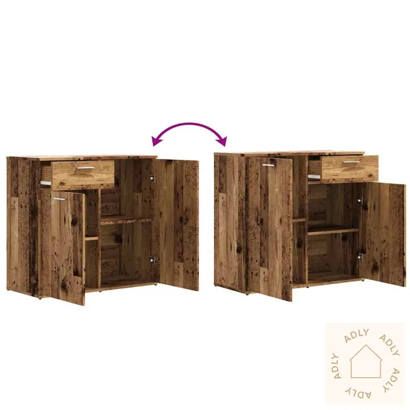 Skjenk Gammelt Tre 80X36X75 Cm Konstruert Tre