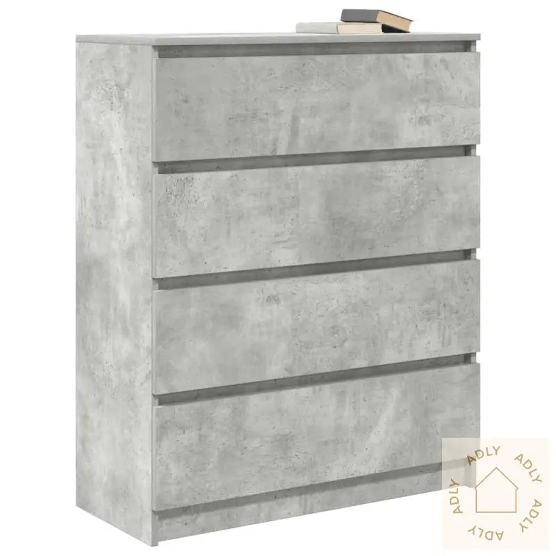Skjenk Betonggrå 80X35X99 Cm Konstruert Tre