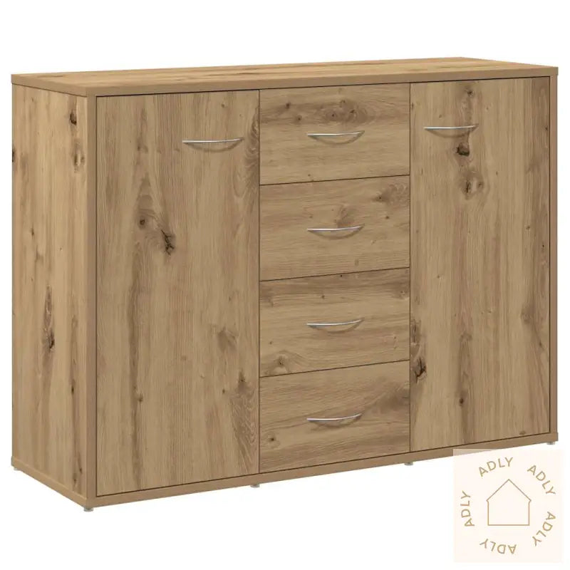 Skjenk Artisan Eik 88X30X64 Cm Konstruert Tre