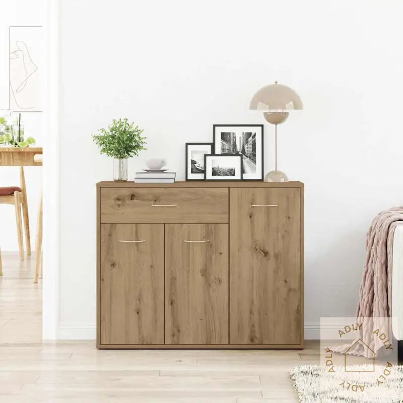 Skjenk Artisan Eik 88X30X70 Cm Konstruert Tre