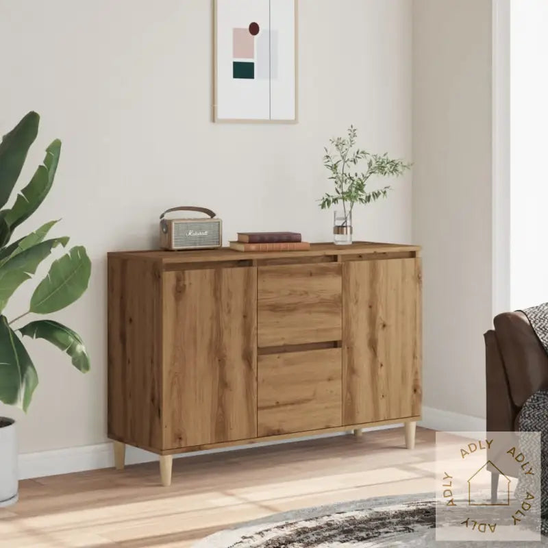 Skjenk Artisan Eik 102X35X70 Cm Konstruert Tre
