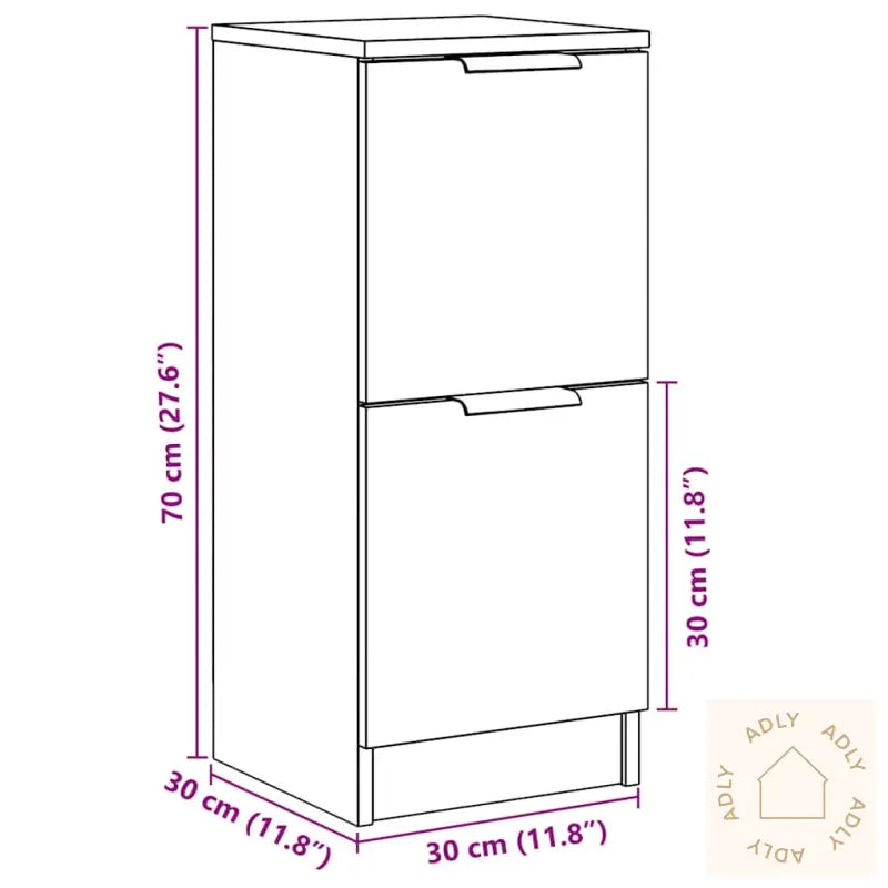 Skjenk Artisan Eik 30X30X70 Cm Konstruert Tre