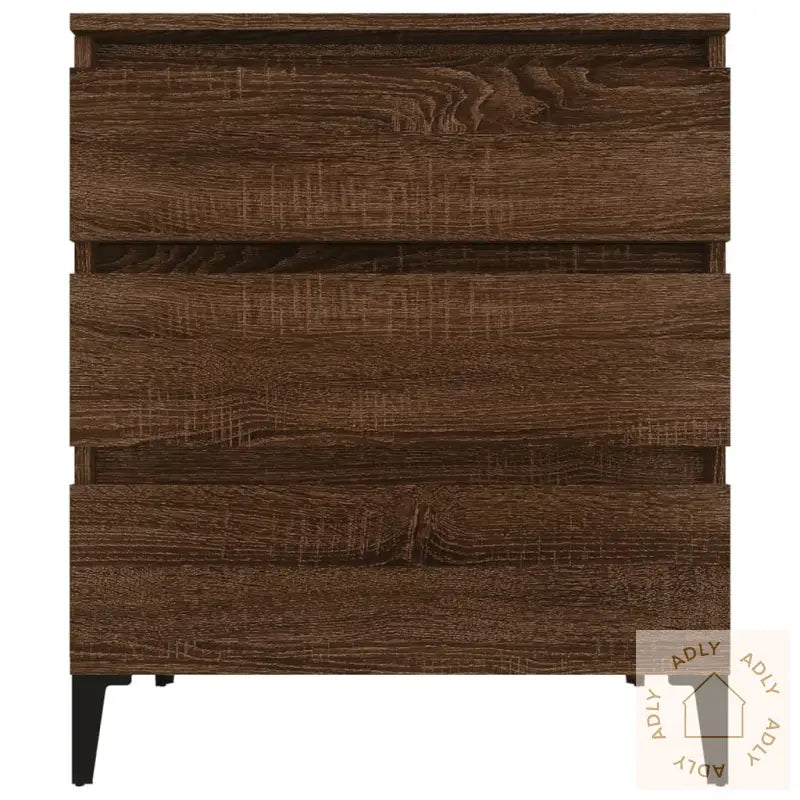 Skjenk Brun Eik 60X35X70 Cm Konstruert Tre