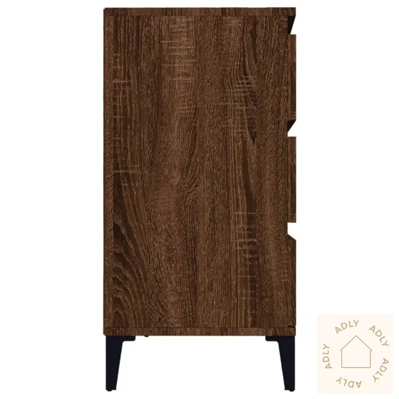 Skjenk Brun Eik 60X35X70 Cm Konstruert Tre