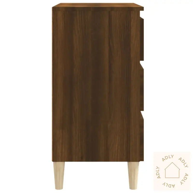 Skjenk Brun Eik 60X35X69 Cm Konstruert Tre