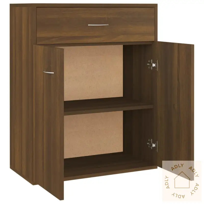 Skjenk Brun Eik 60X30X75 Cm Konstruert Tre