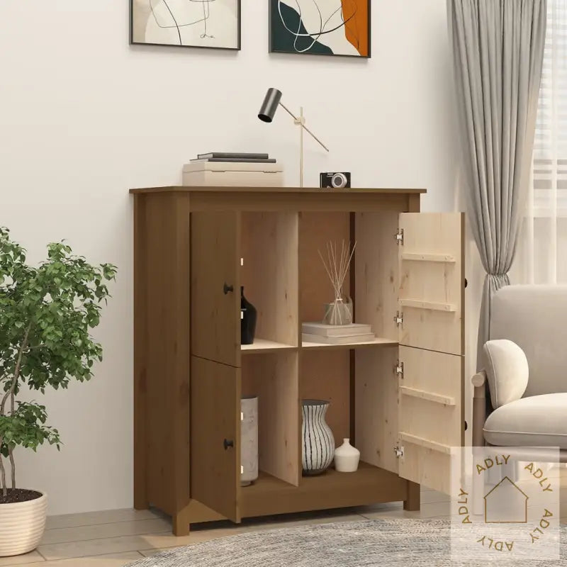 Skjenk Honningbrun 83X41,5X100 Cm Heltre Furu