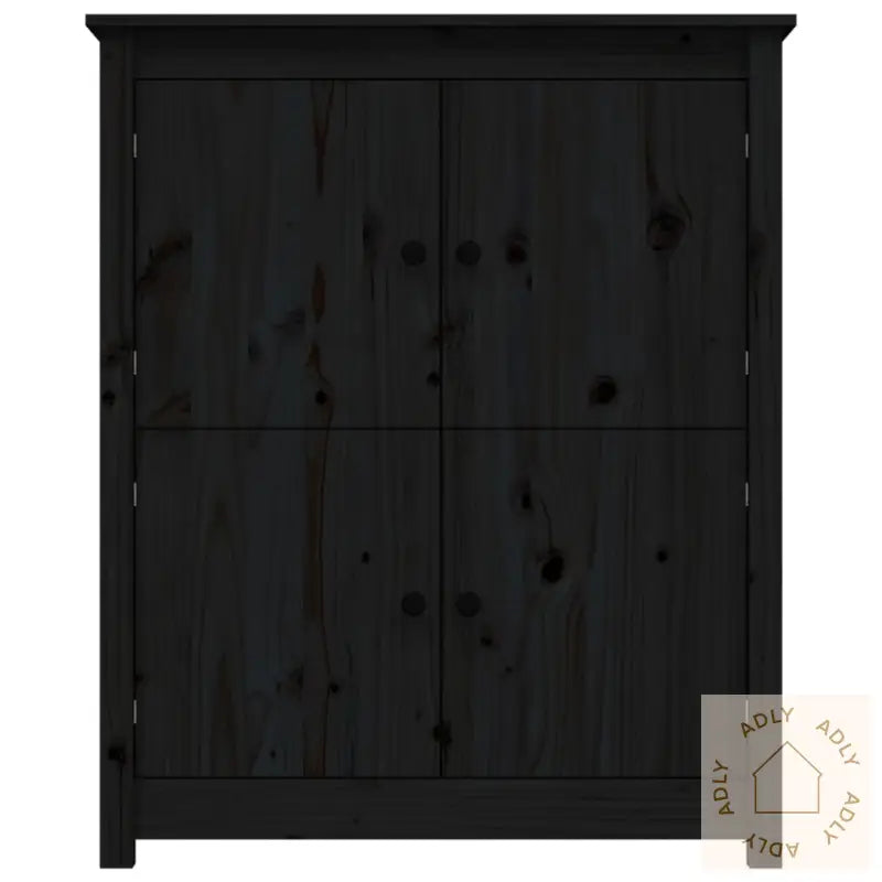 Skjenk Svart 83X41,5X100 Cm Heltre Furu