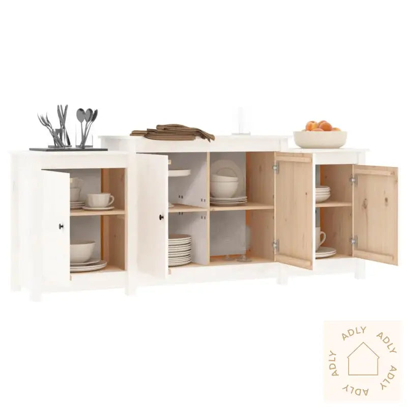 Skjenk Hvit 164X37X68 Cm Heltre Furu