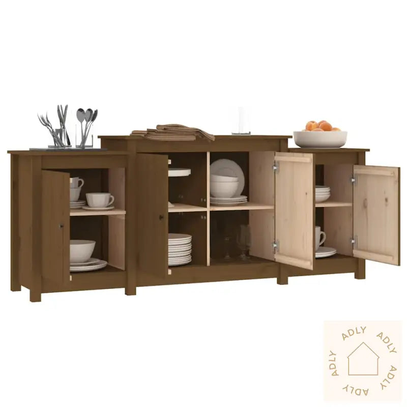 Skjenk Honningbrun 164X37X68 Cm Heltre Furu