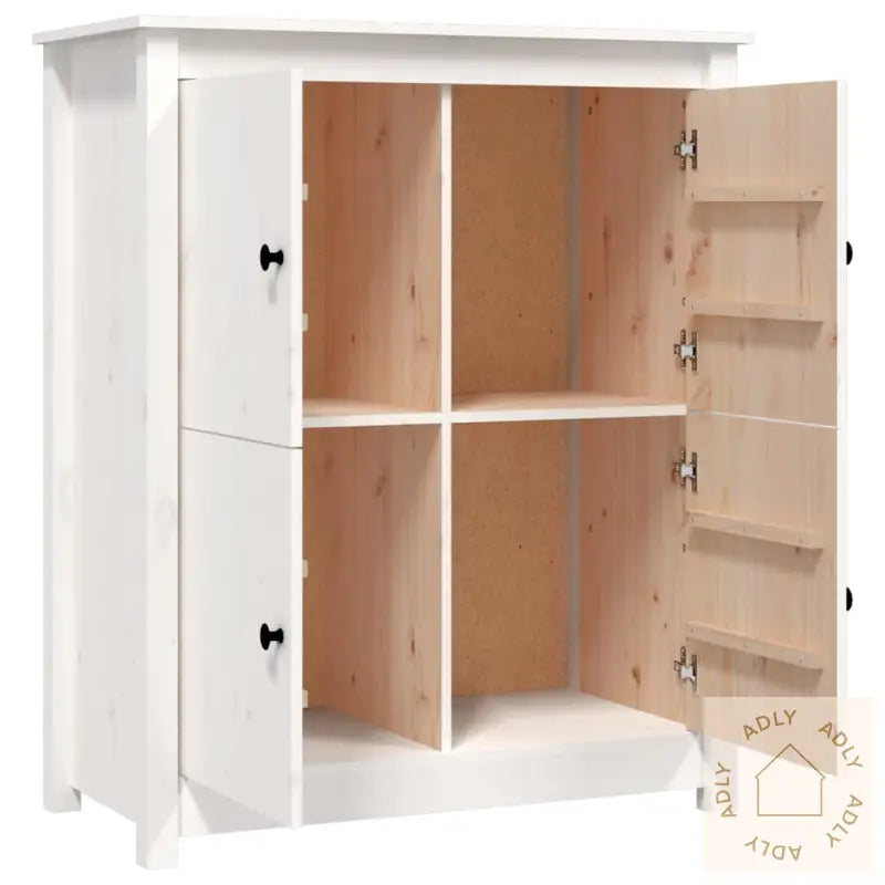 Skjenk Hvit 83X41,5X100 Cm Heltre Furu