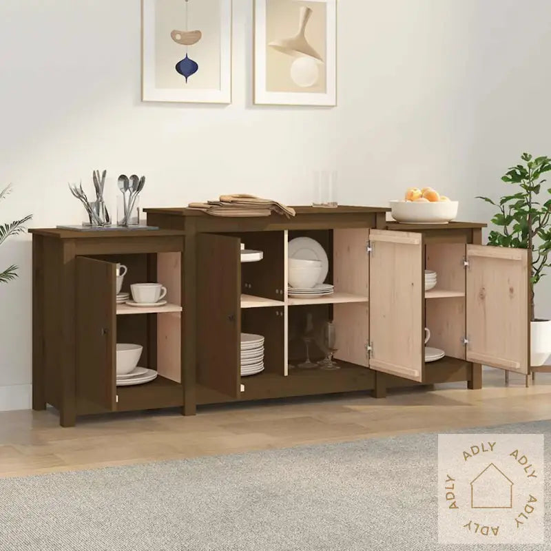 Skjenk Honningbrun 164X37X68 Cm Heltre Furu