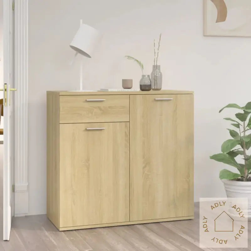 Skjenk Sonoma Eik 80X36X75 Cm Konstruert Tre